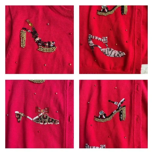 Red Shoe Cardigan - Picture 4 of 9